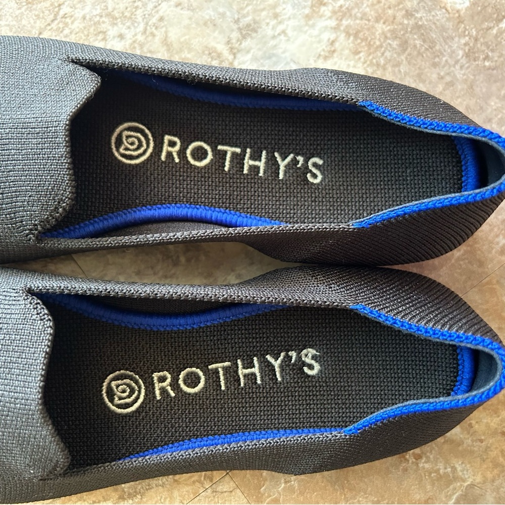 Rothy's Black The Loafer Slip-Ons - Picture 4 of 8
